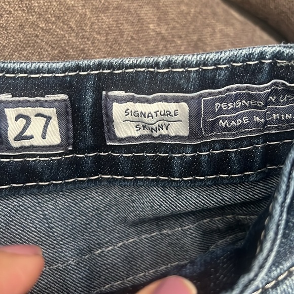 MISS ME Gorgeous Straight Leg Embellished Jeans Size 27 - Picture 6 of 10